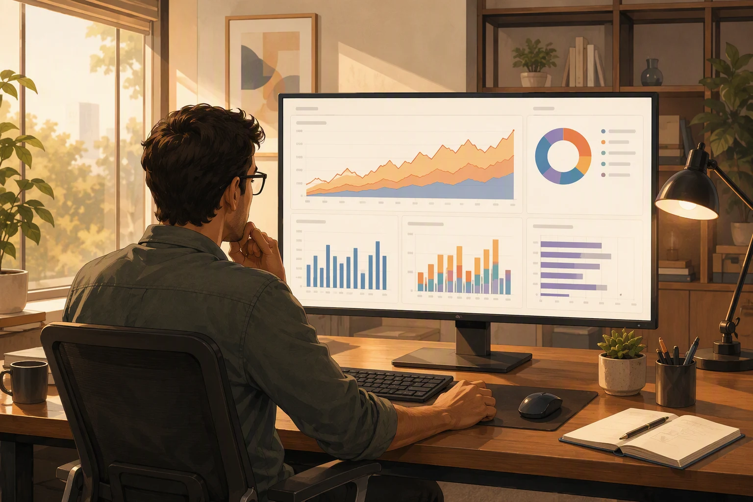 Engineer reviewing a cloud billing and LLM usage cost dashboard